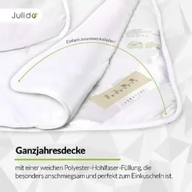 Julido Kinderbett Set Microfaser Set 100x 135 40x60 + Weiß,