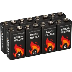 8x 9V-Block Rauchmelder Batterie für Rauchwarnmelder Messgeräte Spielzeuge