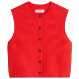 Marc O'Polo Regular Fit Strickweste aus Woll-Mix, hellrot, L