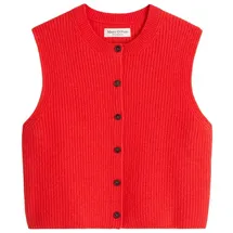 Marc O'Polo Regular Fit Strickweste aus Woll-Mix, hellrot, L