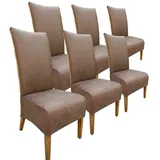 Amagohome Stuhl Stühle Esszimmer 6er Set Polsterstuhl Rattanstuhl Sidney Polster Leder