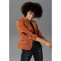 Aniston CASUAL Jackenblazer, mit Stoff-Einfassungen und Ärmelpatches, Gr. 36, zimt, , 51526829-36