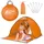 Active Era Pop Up Strandmuschel mit UV Schutz, UPF 50+ Strandzelt, Windschutz Strand, Zelt für 2-3 Personen inkl. Tragetasche und Heringe - Orange