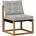 Outdoor-Sofa Massives Akazienholz und Textilene grau