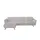 Lounge Collection Eckcouch Flachgewebe 285 cm Silber