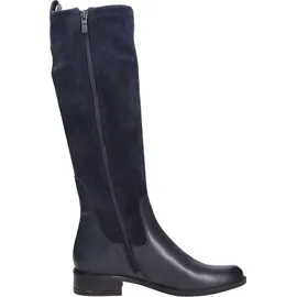 CAPRICE Damen Stiefel mit Absatz Runde Spitze Blockabsatz, Blau Größe 40 1⁄2 EU - 7 UK