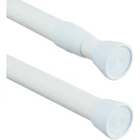 Relaxdays - Teleskopstange, 150–280 Cm, Klemmstange Für Duschvorhang, Gardine, Türrahmen, Edelstahl, Ohne Bohren, Weiß