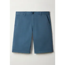 STREET ONE MEN, Herren, Gr. 30, blau (ocean blau), Web, 98% Baumwolle, 2% Elasthan, unifarben, regular fit kurz, Hosen Shorts, aus Baumwolle mit Stretchanteil