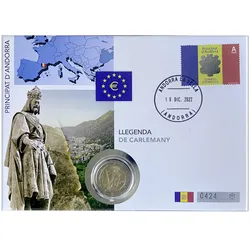 "2 €-Numisbriefe Europa" – Ausgabeland: Andorra - Motiv: Die Legende von Karl dem Großen