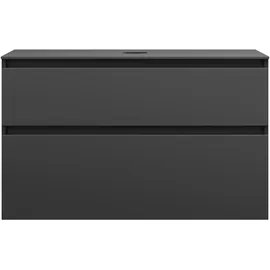 Burgbad Lin20 Waschtischunterschrank 100 x 48,7 x 66,1 cm Dunkelgrau Matt