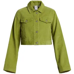 Outdoorjacke ROXY "Chloe Kim", Damen, Gr. L, grün (iguana), [Hauptstoff] 100% Baumwolle, Jacken