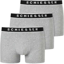 SCHIESSER Herren 3 Pack Boxershorts - 95/5 Organic, Grau-mel._173983, L EU