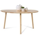 Homestyle4u 1881, Beistelltisch Natur, Couchtisch Holztisch Nierentisch, Tisch Holz Kiefer