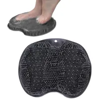 Body Scrubber für Herren Flacher Rücken und Fußschrubber aus Silikon Duschkörperwäscher Massiert die Füße, ohne sich zu beugen, um die Fußzirkulation zu fördern und müde Füße zu beruhigen