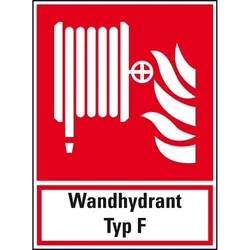 Aufkleber I Brandschutz-Kombischild Wandhydrant, Folie, selbstklebend, 200x270mm, ASR A1.3, DIN EN ISO 7010 F002