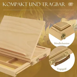 Vinsetto Tischstaffelei 1 St. 33,5L x 26B x 26H cm Natur