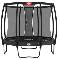 BERG Trampolin Champion 270 Grau mit Sicherheitsnetz & Zubehör (Leiter, Plattform, Abdeckplane) - Limitiert