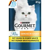 Gourmet Perle Genuss in Sauce Katzenfutter Nass, Mit Huhn, 26Er Pack (26 X 85G)