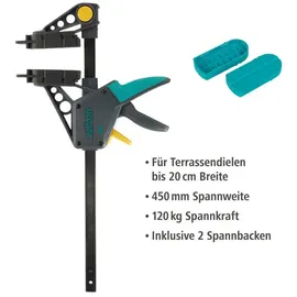 WOLFCRAFT Einhandzwinge Kunststoff 45 cm schwarz