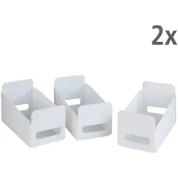 Organizer WENKO "Universal", weiß, B:15cm H:18cm T:30cm, Polypropylen, Aufbewahrungsboxen, Aufbewahrungsboxen für Küche und Haushalt, faltbar, Kunststoff