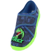 Beck Jungen T-rex Hausschuh, Blau, 34 EU
