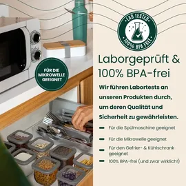 uandu Vorratsdosen mit Deckel Luftdicht Set, BPA frei, Aufbewahrungsbox Küchenorganizer, Vorratsbehälter Mehl Aufbewahrung Küche - 12x1750ml-Grau | Grau