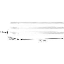 Forte Einlegeboden 3er Set 76,7 cm x 42 cm x 1,5 cm
