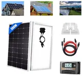 300W Solarpanel 12V Monokristallines Solarmodul, PV-Modul 23% Hoch-Effizienz solar panel für Häuser, Balkone, Boote, Hausdach