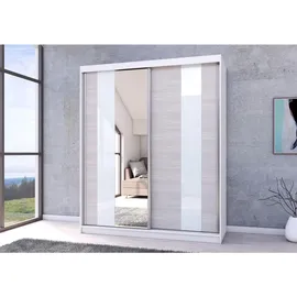 fabryka mebli idczak Schwebetürenschrank Multi 32 183 x 218 x 61 cm Weiß