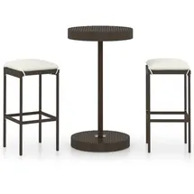 vidaXL Gartenbar-Set 3-tlg. Braun
