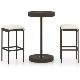 vidaXL Gartenbar-Set 3-tlg. Braun