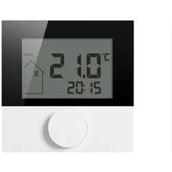 Raumbediengerät Funk Alpha 2 mit Display und schwarzer Designscheibe, Möhlenhoff