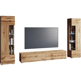 INOSIGN Wohnwand »Kenia, Vitrine Türanschlag links/rechts wechselbar« 3 Stk. tlg., braun