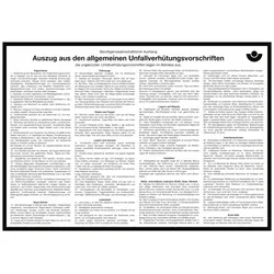 BG-Aushang: Auszug aus den allgemeinen UVV, Kunststoff, 420x297 mm