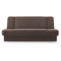 e-meubles Möblo Schlafsofa Braun, Holz, 192x85x92 cm, Wohnzimmer Sofas - Couches, Schlafsofas