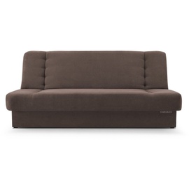e-meubles Möblo Schlafsofa Braun, Holz, 192x85x92 cm, Wohnzimmer Sofas - Couches, Schlafsofas