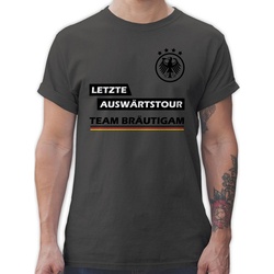 Shirtracer T-Shirt Letzte Auswärtstour Team Bräutigam JGA Männer grau 3XL