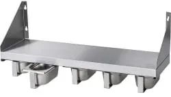 Stalgast Gewürzbord mit 5 Gewürzboxen, Edelstahl KK0803005 , Fläche: ca. 630 x 200 mm