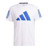 Adidas Herren FL 3 Bar T-Shirt, White/Boblue, S