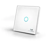 MCO HOME Lichtschalter MH-S411W Glas-Wandschalter mit Relais und Szenensteuerung