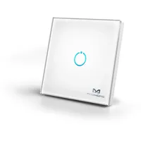 MCO HOME Lichtschalter MH-S411W Glas-Wandschalter mit Relais und Szenensteuerung