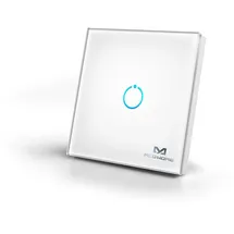 MCO HOME Lichtschalter MH-S411W Glas-Wandschalter mit Relais und Szenensteuerung