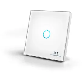 MCO HOME Lichtschalter MH-S411W Glas-Wandschalter mit Relais und Szenensteuerung