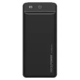 Realpower PB-30k PD 30000 mAh 18 W, - Schwarz