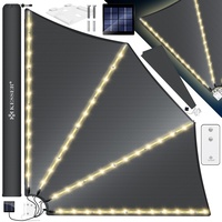 KESSER® Balkonfächer mit LED | klappbar mit Wandhalterung | 140x140cm | Sichtschutz Balkon Windschutz | Balkonsichtschutz | Seitenmarkise | witterungsbeständig | inkl. Montagematerial, Anthrazit