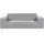 Beliani Gartensofa Stoff grau mit Metallgestell weiß Outdoor Indoor Modern Rovigo