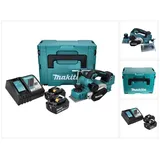 Makita DKP 181 RGJ Akku Hobel Falzhobel 82 mm 18 V Brushless + 2x Akku 6,0 Ah + Ladegerät + Makpac