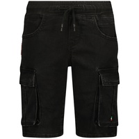 Vingino Jeans-Shorts Cecario in black denim, Gr.134,