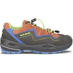 Lowa Multifunktionsschuhe Robin EVO GTX Low (wasserdicht, Veloursleder) graphitgrau/blau Kinder