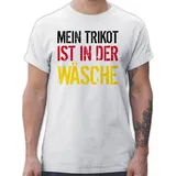 Shirtracer T-Shirt Mein Trikot ist in der Wäsche, Deutschland Germany 2026 Fussball WM Fanartikel weiß S